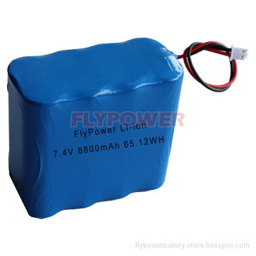 18650 Lithium Ion Battery Pack 7.4V 8800mAh (2S4P of FLC-18650-2200)
